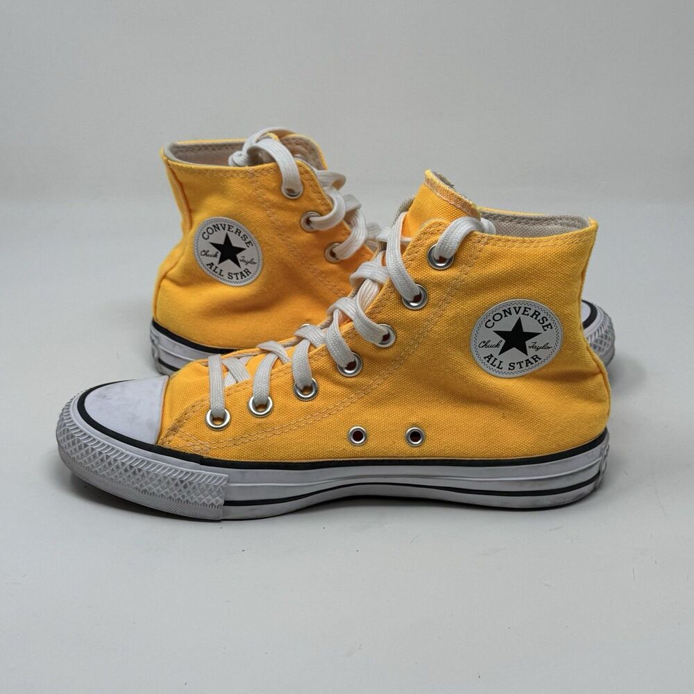 Converse All Star Chuck Taylor Womens 6 Laser Orange Yellow High Top Shoes
